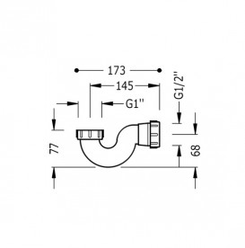 Сифон для ванны Tres ПВХ белый 13463460