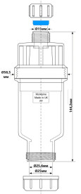Сифон McAlpine сухой с самозакрывающимся клапаном 15х25 мм полипропилен белый MACTUNE-1-25