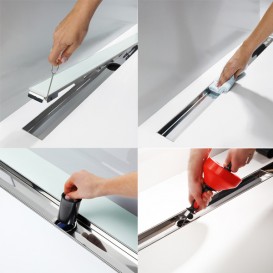 Сифон плоский для дренажного канала Tece TECEdrainline DN 40 0,5 л/c пластик черный 650004