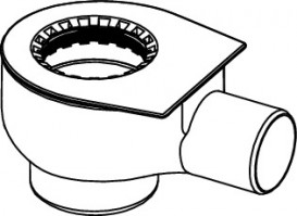 Сифон середній для дренажного каналу Tece TECEdrainline DN 50 0,80 л / c пластик чорний 650001