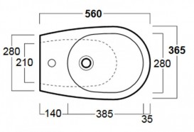 Биде подвесное Simas коллекция Vignoni 56x37x31 VI 19 + F85