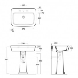 Раковина для ванной подвесная Simas коллекция Evolution белая EVO11