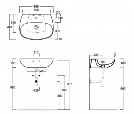 Раковина для ванної підвісна Simas колекція Vignoni біла VI10