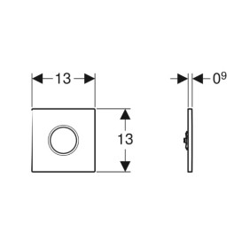 Система електронного керування змиванням пісуара Geberit чорний глянцевий 116.021.DW.5