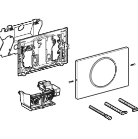 Система электронного управления смывом унитаза Geberit Sigma нержавеющая сталь черный матовый/черный 115.867.16.6