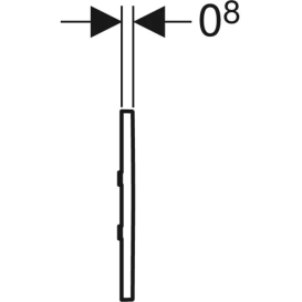 Система электронного управления смывом писсуара Geberit цинковый сплав матовый хром 116.027.JQ.1