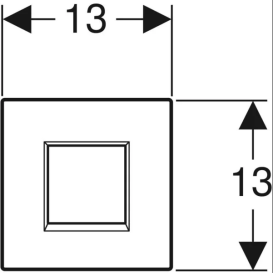 Система электронного управления смывом писсуара Geberit цинковый сплав черный матовый 116.037.16.1