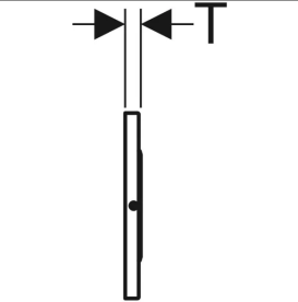 Система электронного управления смывом унитаза Geberit для смывного бачка скрытого монтажа Sigma 12 см черный 115.909.16.6