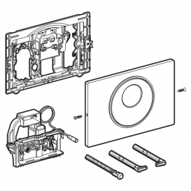 Система электронного управления смывом унитаза Geberit с панелью Sigma10 автоматический / бесконтактный / ручной смыв 115.856.SN.1