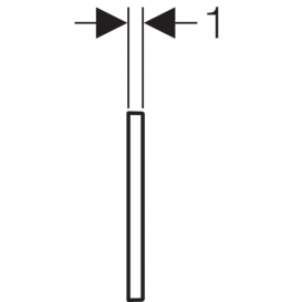 Система электронного управления смывом писсуара Geberit питание от сети защитная крышка типа 50 хромированный черный 116.026.QD.1