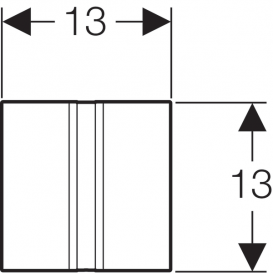 Система електронного управління змивом пісуара Geberit живлення від батарей захисна кришка типу 50 червоне золото 116.036.QB.1