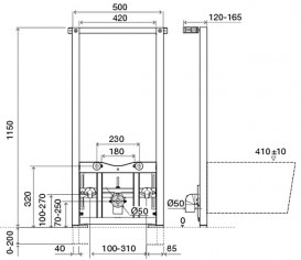 Система инсталляции для биде Imprese белый i4310