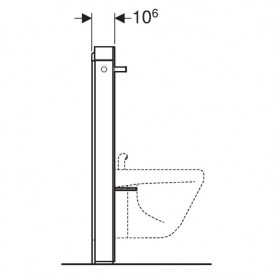 Система инсталляции для биде Geberit Monolith 101 см песочно-серое стекло/алюминий 131.030.JL.5
