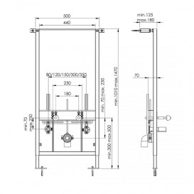 Система инсталляции для биде Koller Pool Alcora Bidet Alcora ST900