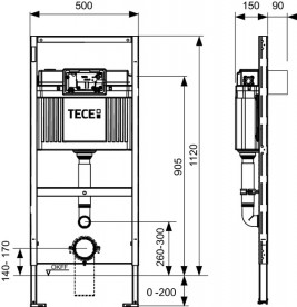 Система інсталяції для дитячого підлогового унітазу TECE TECEprofil червоний 9300088