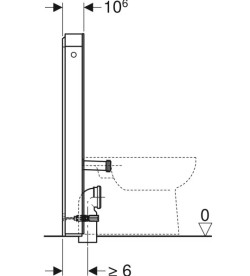 Система інсталяції для унітазу для підлоги Geberit Monolith Plus 101 см скло чорне матове/алюміній чорний хром 131.201.CD.7