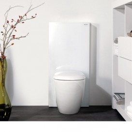 Система инсталляции для напольного унитаза Geberit Monolith стекло белый 131.001.SI.5