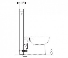 Система інсталяції для підлогового унітазу Geberit Monolith Plus скло чорний 131.201.SJ.5