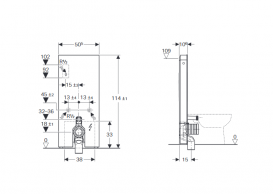 Система инсталляции для напольного унитаза Geberit Monolith Plus стекло чёрный 131.233.SJ.5
