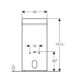Система инсталляции для напольных и подвесных биде Geberit Monolith стекло песок 131.030.TG.5