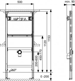 Система інсталяції для пісуара TECE TECEprofil червоний 9320010