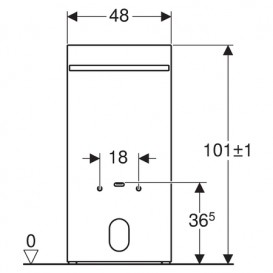 Система инсталляции для биде Geberit Monolith 101 см стекло лава/алюминий черный хром 131.030.JK.5