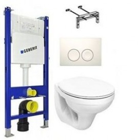 Система инсталляции для подвесного унитаза Geberit Duofix с клавишей Delta21 альпийский белый 458.122.11.1