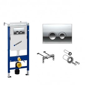 Система инсталляции для подвесного унитаза Geberit Duofix с клавишей Delta21 глянцевый хром 458.122.21.1