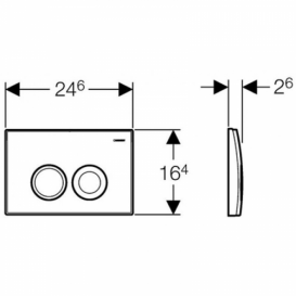 Система инсталляции для подвесного унитаза Geberit Duofix cо встроенным бачком Delta и клавишей Delta21 хром глянцевый 458.126.00.1+115.125.21.1