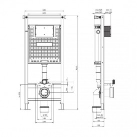 Система инсталляции для подвесного унитаза Koller Pool Alcora WC Alcora ST1200