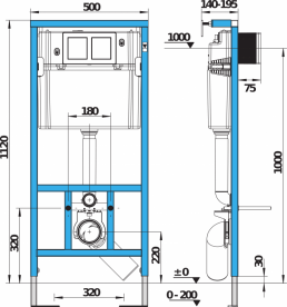 Система инсталляции для подвесного унитаза Jika Modul H8956520000001