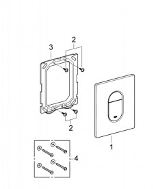 Система інсталяції для підвісного унітазу Grohe Rapid SL з кнопкою змиву хром матовий 38844P0A