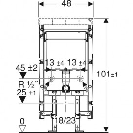 Система инсталляции для подвесного унитаза Geberit Monolith 101 см фасад по индивидуальному заказу 131.185.00.5