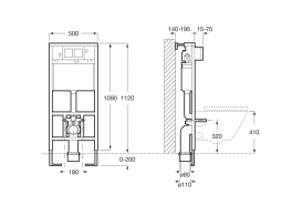 Система инсталляции для подвесных унитазов Roca Duplo сталь A890090020