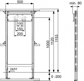 Система інсталяції для прихованої арматури TECE TECEprofil ванна / душ червоний 9340000