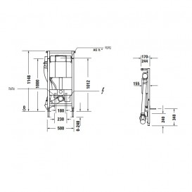 Система інсталяції для унітазу Duravit DuraSystem гігієнічний змив нейтралізація запаху WD1004000000