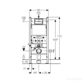 Система инсталляции для унитаза Geberit Duofix без кнопки смыва 111.153.00.3