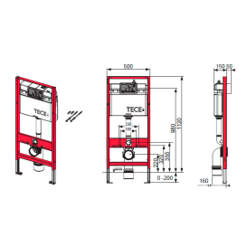 Система инсталляции для унитаза TECE Base 2 в 1 9400401