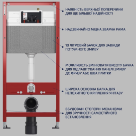 Система инсталляции для унитаза TECE Base 4 в 1 с кнопкой смыва TECEnow черный матовый 9400414