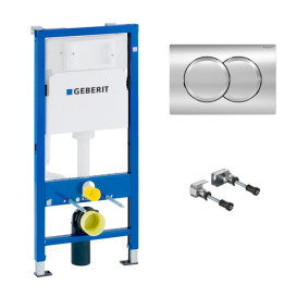 Система инсталляции Geberit Duofix 3 в 1 с клавишей хром глянцевый 458.103.00.1+115.107.21.1