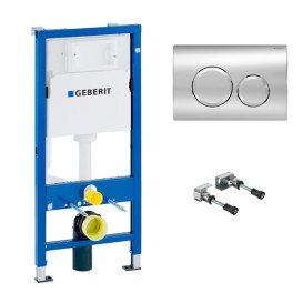 Система инсталляции Geberit Duofix 3 в 1 с клавишей хром глянцевый 458.103.00.1+115.127.21.1