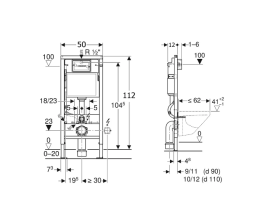 Система инсталляции Geberit Duofix 3 в 1 с клавишей хром матовый 458.103.00.1+115.127.46.1