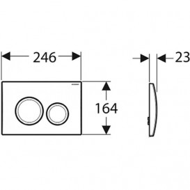 Система інсталяції Geberit Duofix із клавішею змиву Delta20 глянсовий хром 458.126.00.1+115.127.21.1