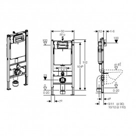 Система инсталляции Geberit Duofix с клавишей смыва Delta30 белый 458.126.00.1+115.137.11.1