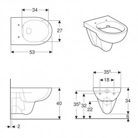Система інсталяції Geberit Duofix Sigma з унітазом Selnova Rimfree із сидінням soft-close 500.265.01.1+500.335.01.1+111.300.00.5