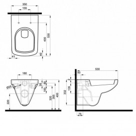 Система инсталляции Geberit Duofix Sigma с унитазом Selnova Square с сидением soft-close 500.275.01.1+500.336.01.1+111.300.00.5