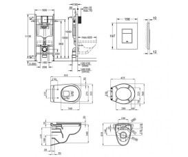 Система инсталляции Grohe Rapid SL 3 в 1 с клавишей унитазом Kroner Oker и крышкой 3884966KO533536