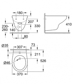 Система инсталляции Grohe Rapid SL + биде Bau Ceramic 3943300L