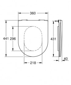 Система инсталляции Grohe Rapid SL с подвесным унитазом Essence Ceramic и сиденьем 39571CB1