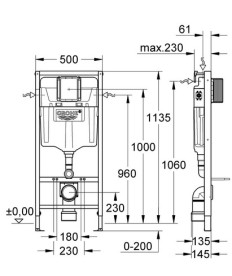 Система инсталляции Grohe Rapid SL сталь 38848000